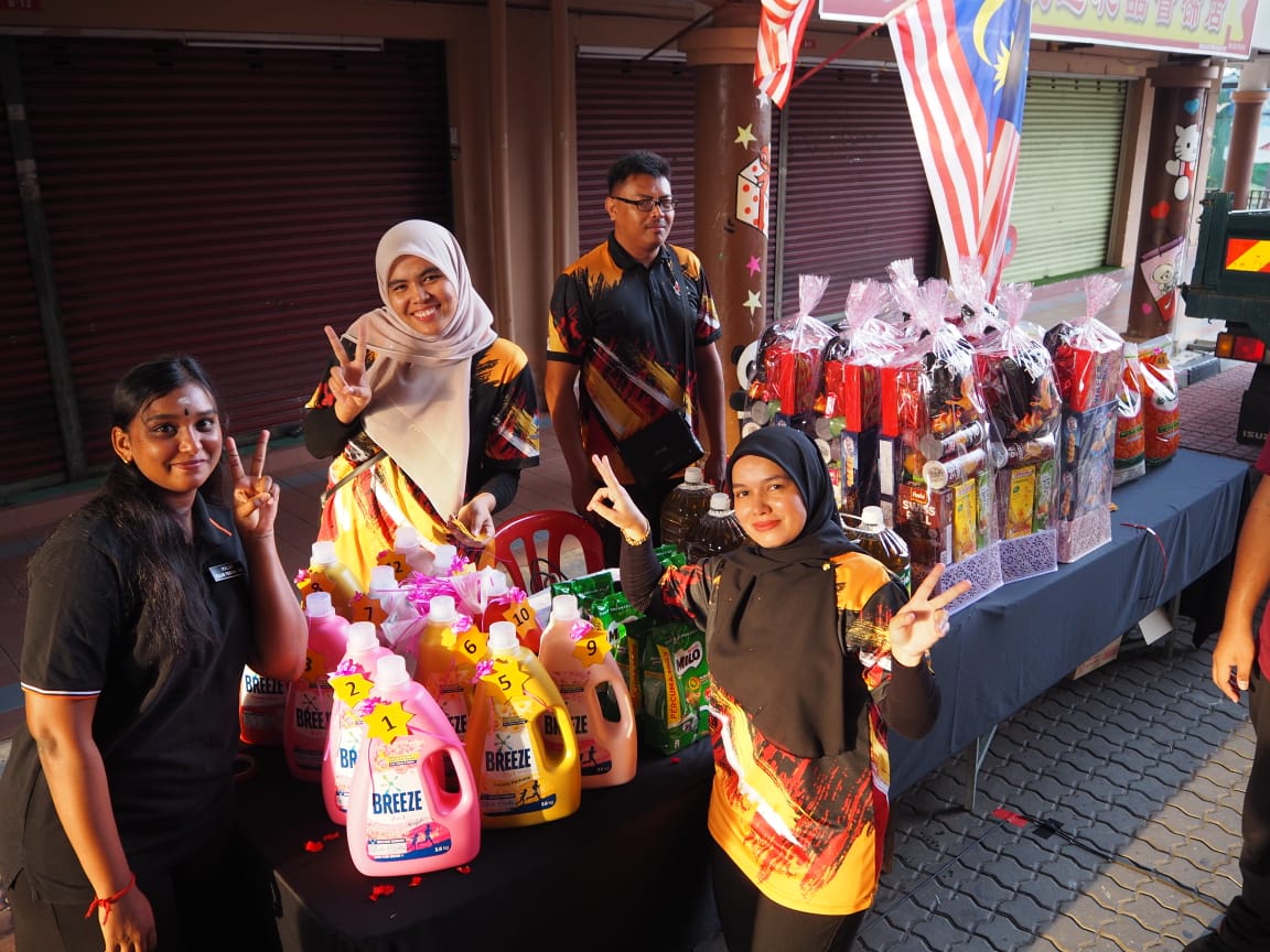 Lucky draw and gift baskets prepared for participants