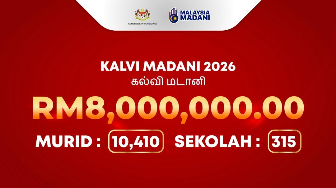 Kalvi Madani 2026 — RM8 million · 10,410 students · 315 schools